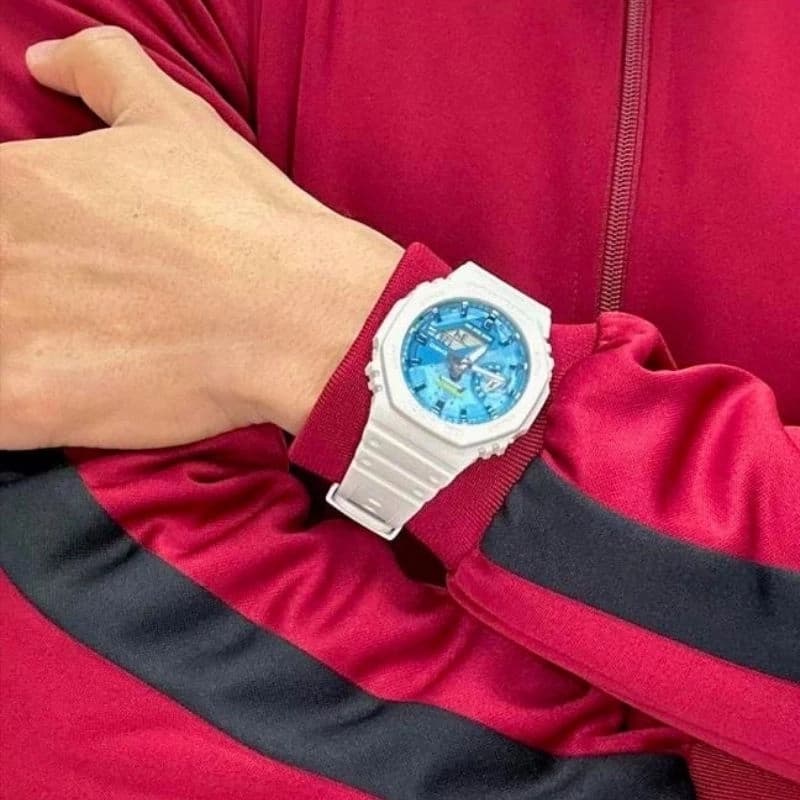 ساعت مچی مردانه کاسیو جیشاک مدل GA-2100AS-5ADR — تصویر ۴