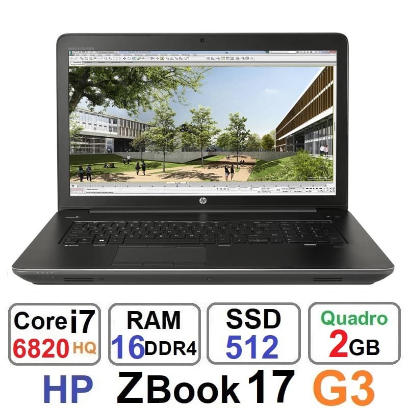 لپ تاپ اچ پی HP ZBook 17 G3 core i7 6820HQ رم16گیگ