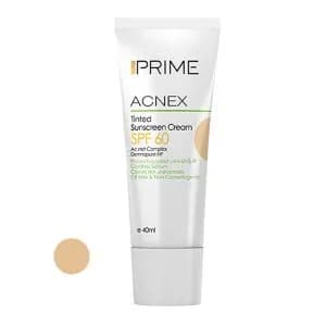 کرم ضد آفتاب رنگ بژ فاقد چربی پرایم SPF60 مدل ACNEX مناسب پوست مختلط تا چرب حجم 40 میل — تصویر ۱۰