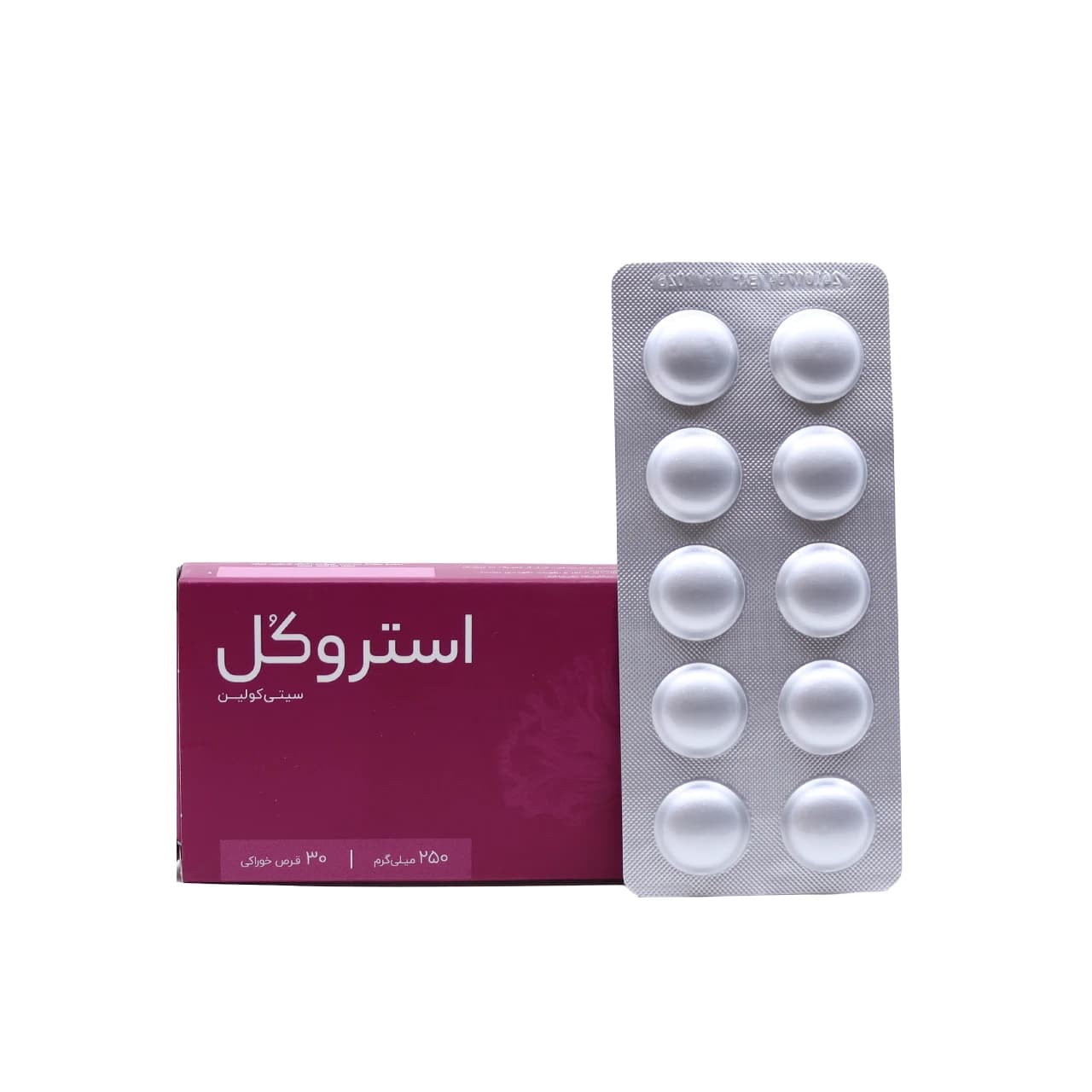 قرص استروکل سیتی کولین 250 میلی گرم اشبال شیمی 30 عدد