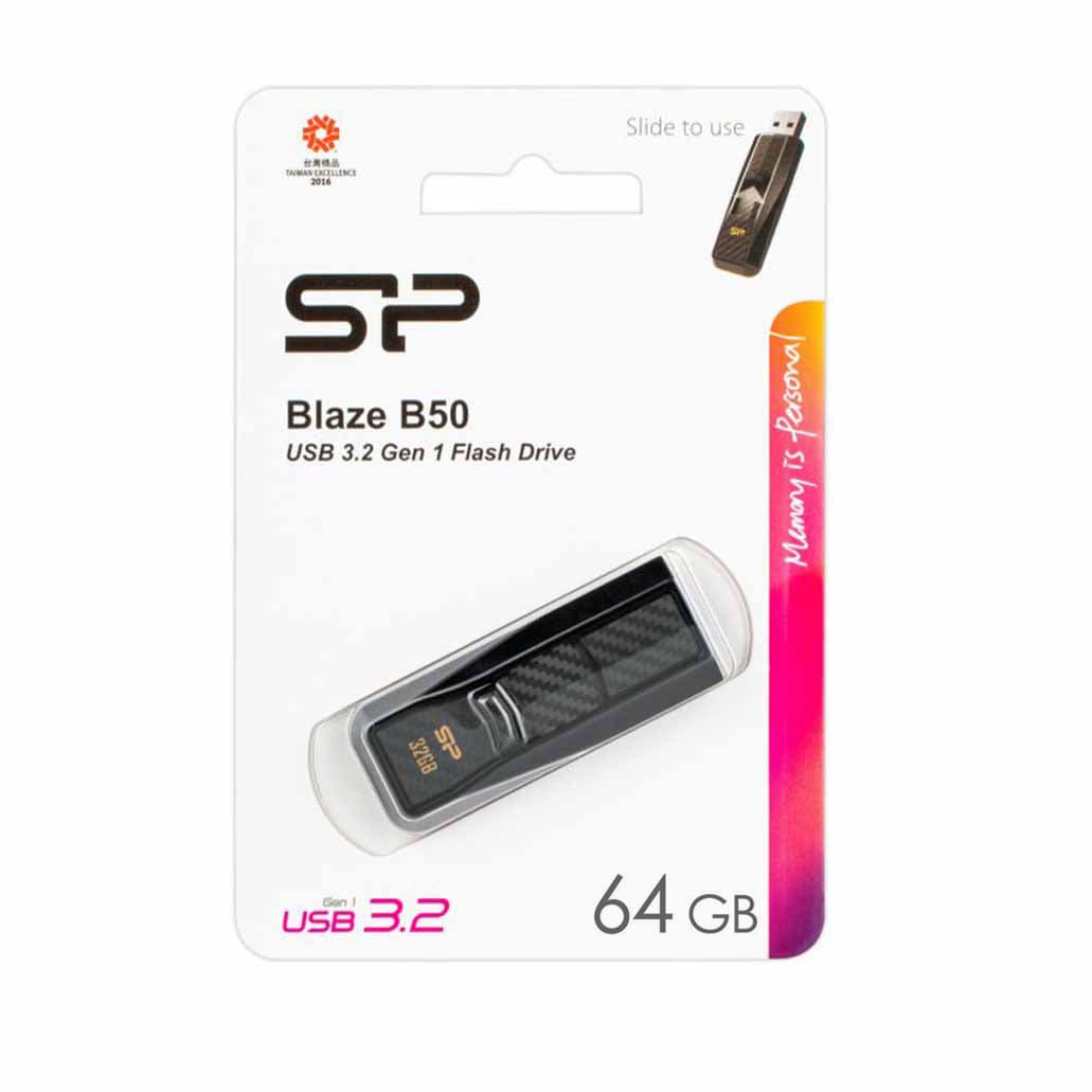 فلش مموری Silicon power مدل BLAZE B50 ظرفیت 64 گیگابایت