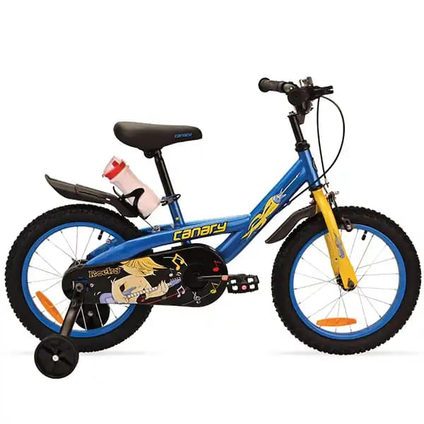 دوچرخه کودک قناری مدل Rocky سایز 16 آبی متالیک