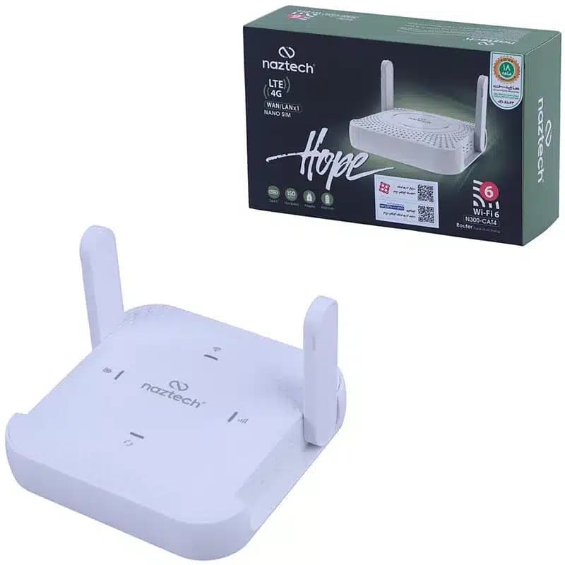 مودم 4G نزتک رومیزی و همراه مدل HOPE سفید — تصویر ۴