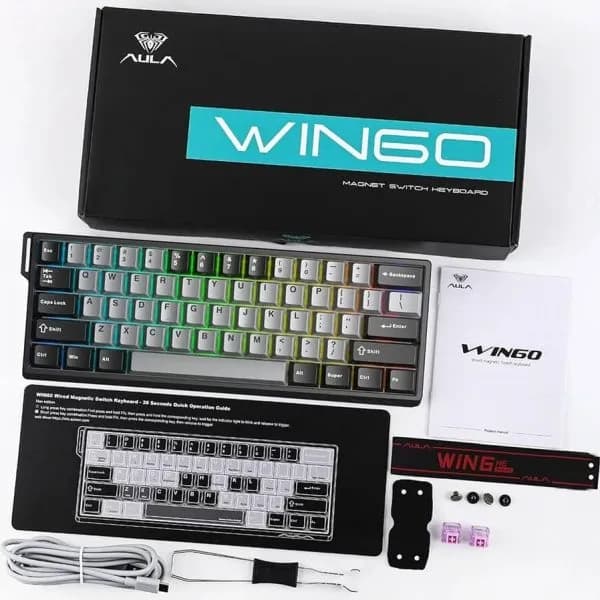 کیبورد گیمینگ آئولا مدل WIN60 HE با سوییچ مغناطیسی — تصویر ۱۱