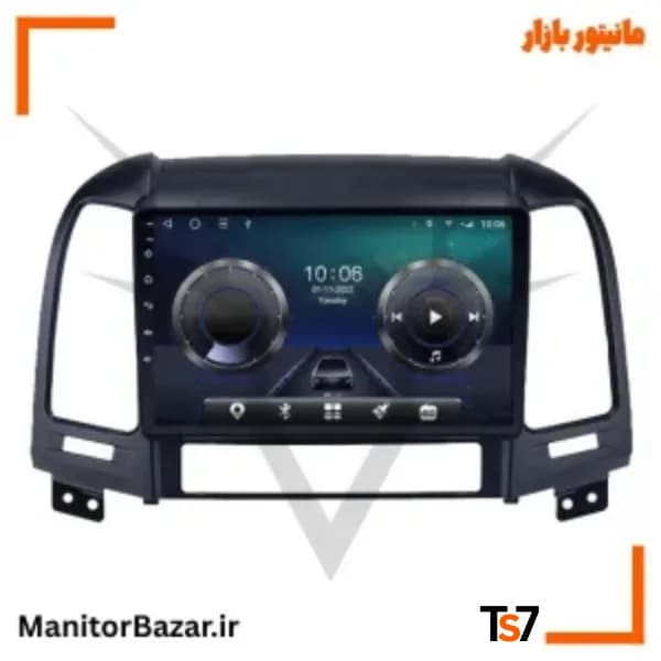 مانیتورخودرو TS7 هیوندای سانتافه 2007 تا 2012| با قاب فابریک
