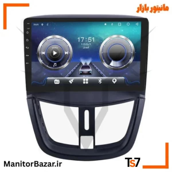 مانیتور اندروید TS7 پژو 207 | با قاب فابریک