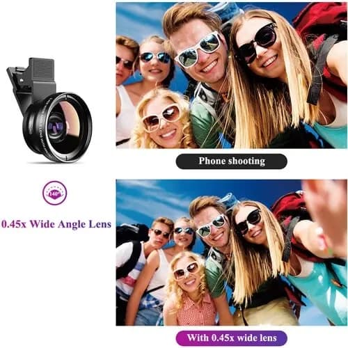 لنز کلیپسی موبایل Apexel APL-0.45WM Wide Macro Lens — تصویر ۸