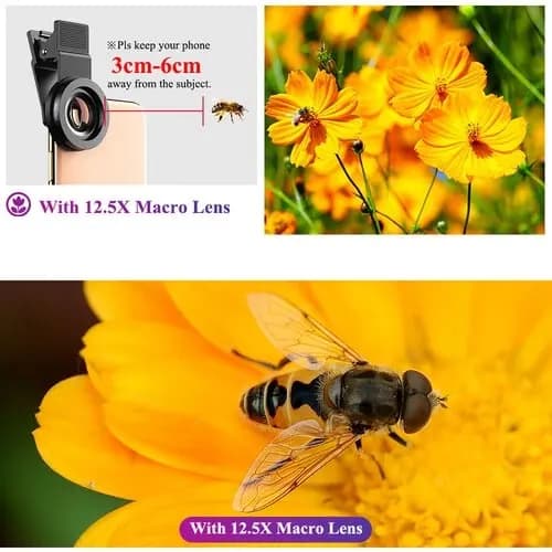 لنز کلیپسی موبایل Apexel APL-0.45WM Wide Macro Lens — تصویر ۷