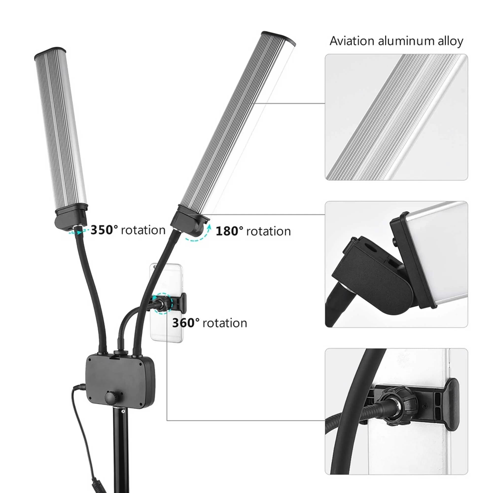 نور ثابت شاخ گوزنی دو شاخه HD-45x 45w Double Arm light — تصویر ۷