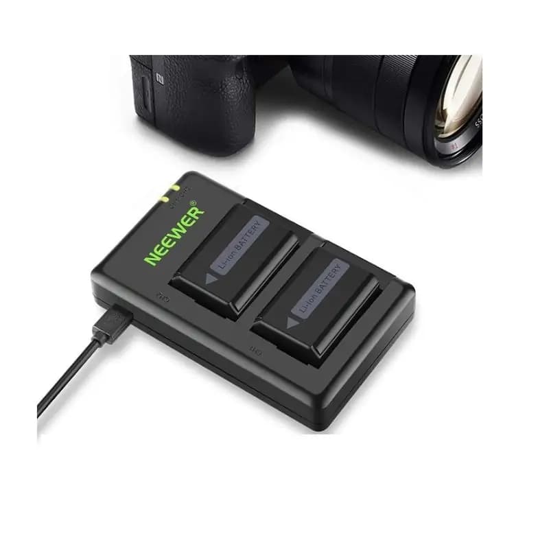 پکیج شارژر دوبل نیور Neewer NP-FW50 Dual Charger + دو باتری — تصویر ۱۰