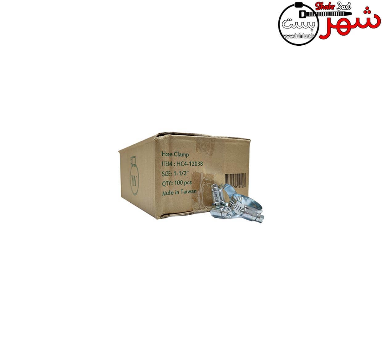 بست شلنگ فلزی رادیات پراید سایز 22/36 | “1.1/2 برند وای وای تایوان (YY)