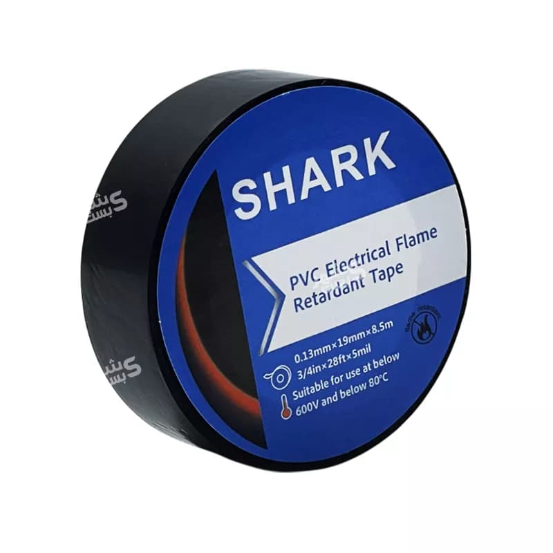 چسب برق مشکی نسوز 9 یارد برند شارک (SHARK) — تصویر ۴