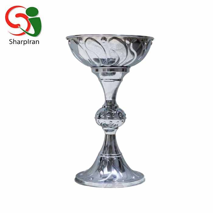 جام پایه دار مدل اشکی رنگ کروم