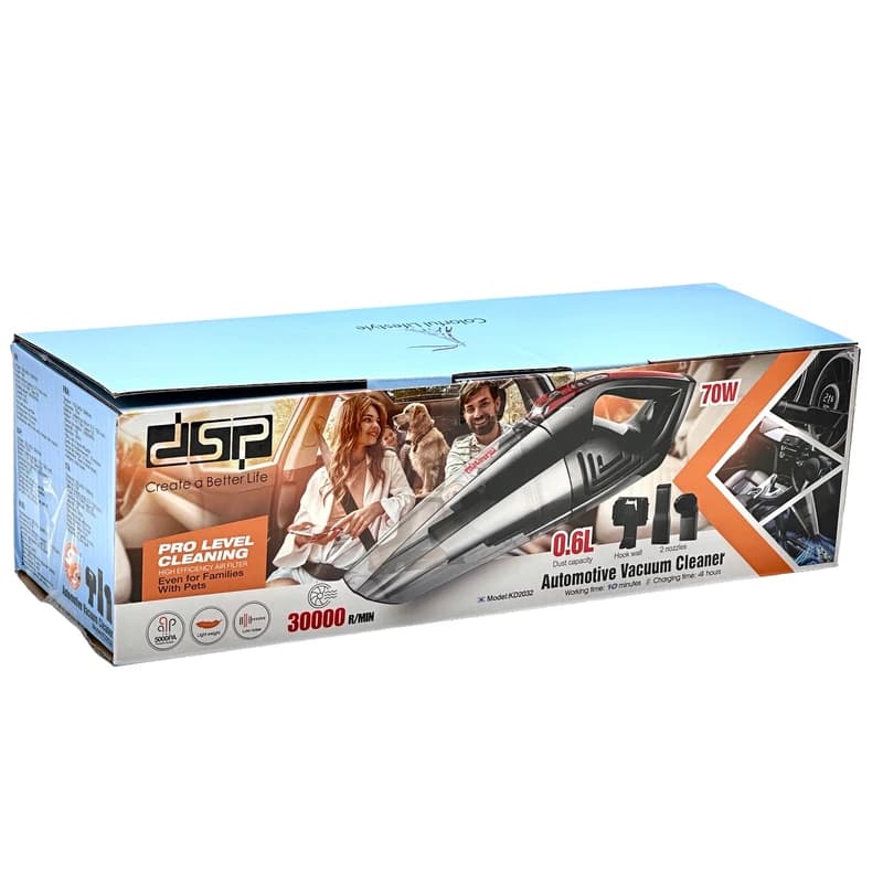 جارو شارژی دی اس پی 70 وات KD-2032 | خرید جارو شارژی سبک و دستی — تصویر ۹