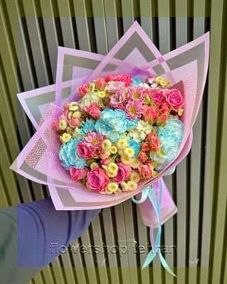 چیدمان هنری باکس گل چوبی برای دکور میز یا لابی