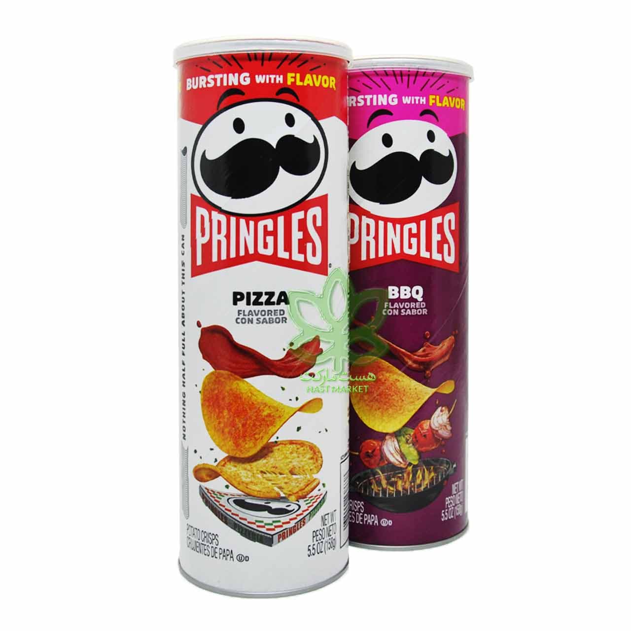 پک دوتایی چیپس پیتزا و باربیکیو پرینگلز – pringles — تصویر ۵