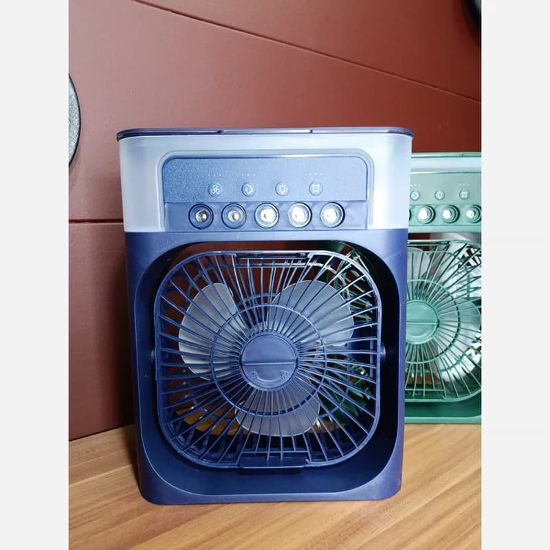 پنکه رومیزی مه پاش سایز بزرگ و اصلی (فول سایز مدل درجه یک بازار با موتور فن اصلی ) مدل AIR COOLER FAN چراغ دار | دارای 3 حالت تایمر — تصویر ۹
