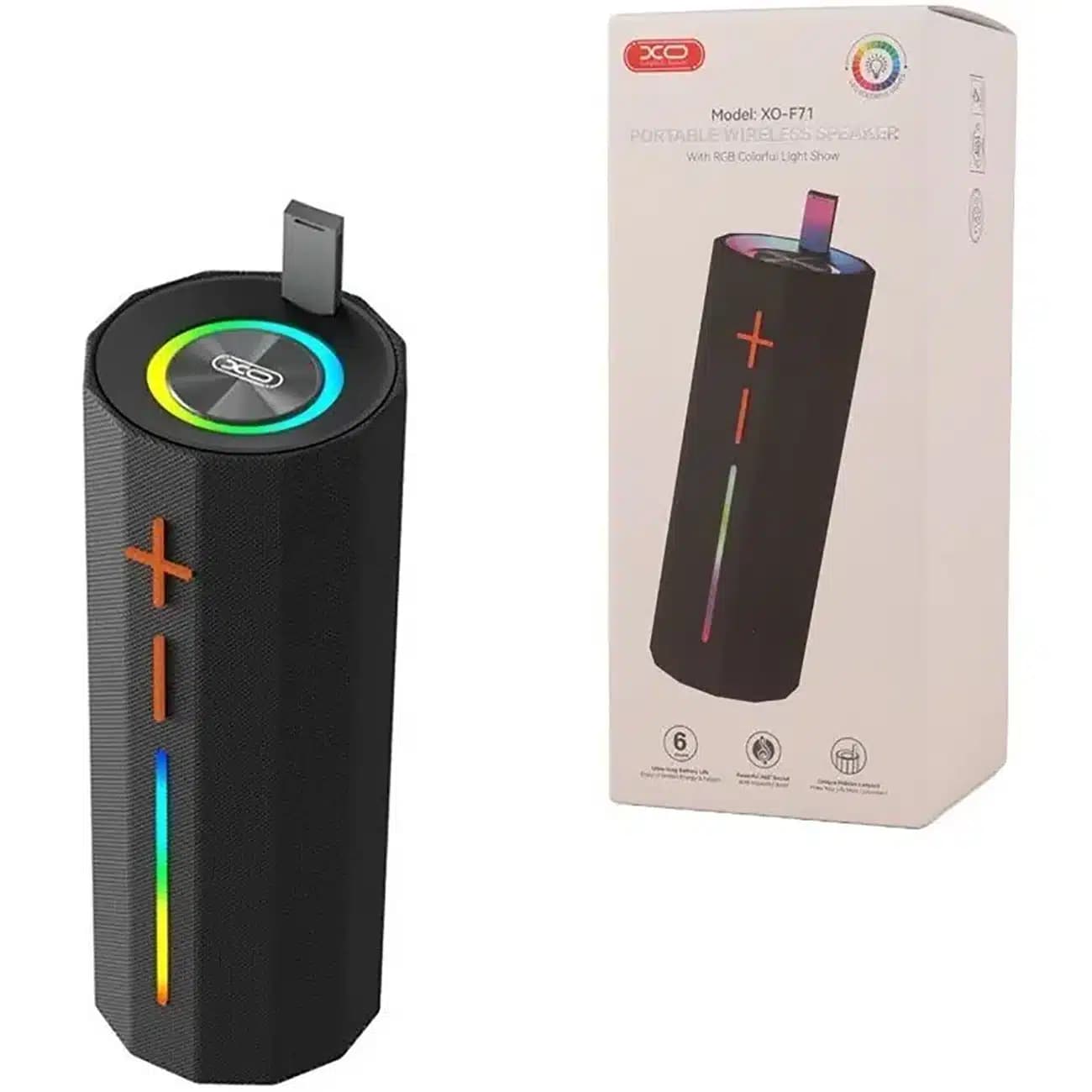 اسپیکر بلوتوثی ایکس او XO مدل F71 با نورپردازی RGB — تصویر ۱۰