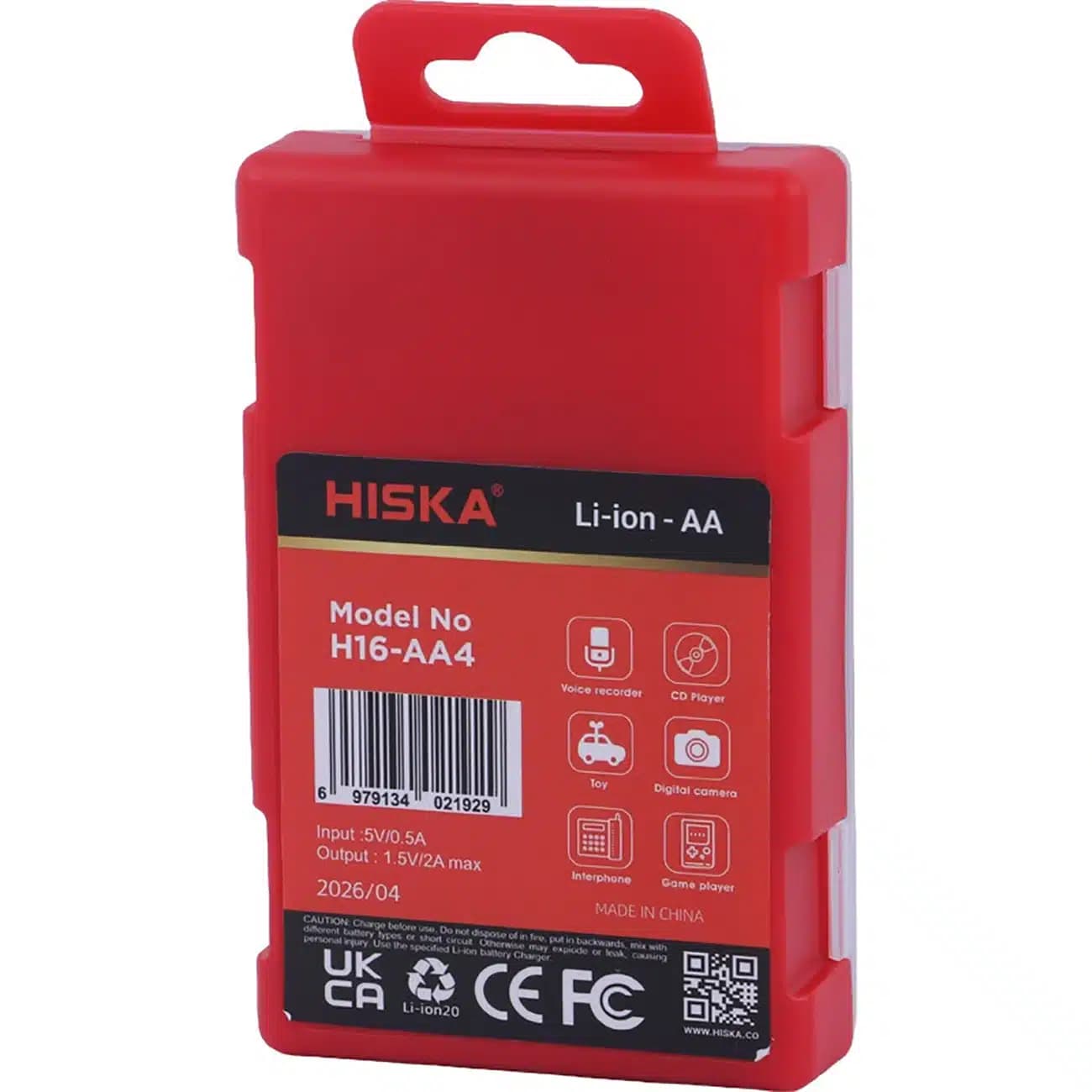 باتری قلمی شارژی هیسکا HISKA مدل H16-AA4 بسته 4 عددی — تصویر ۵