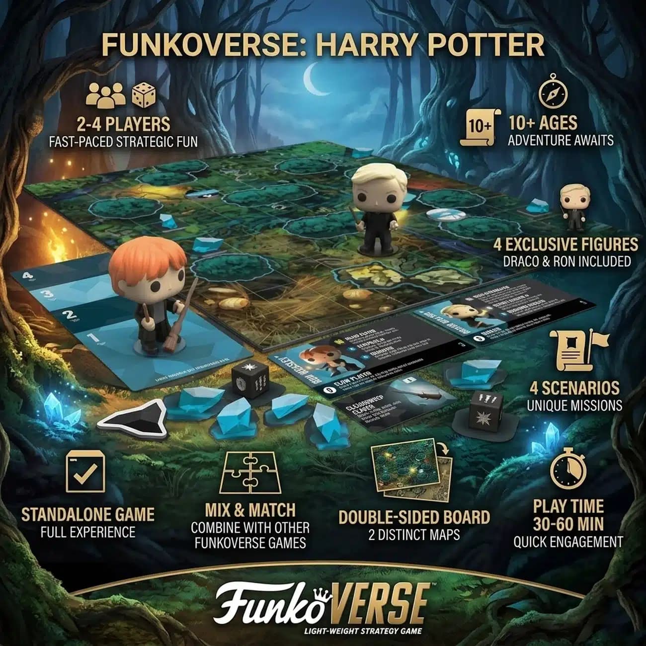 بازی فکری فانکوورس Funkoverse مدل Harry Potter برای 2 تا 4 بازیکن — تصویر ۸