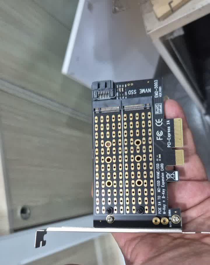 کارت افزایشی PCI EXPRESS به 2 پورت M2 — تصویر ۵
