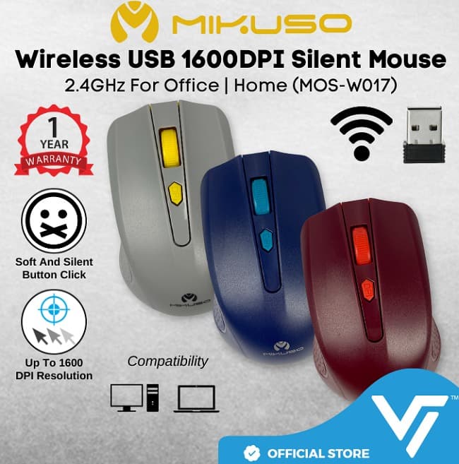 موس بی سیم سایلنت MIKUSO مدل MOS-W017 — تصویر ۸