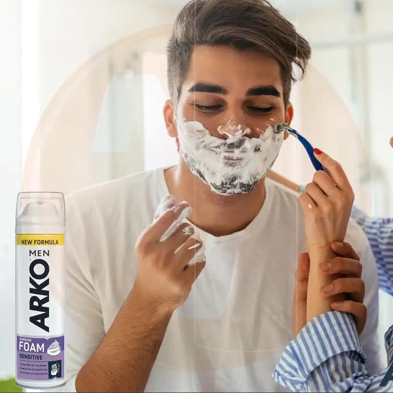 فوم اصلاح آرکو حساس Arko Sensitive حجم 200 میل — تصویر ۴