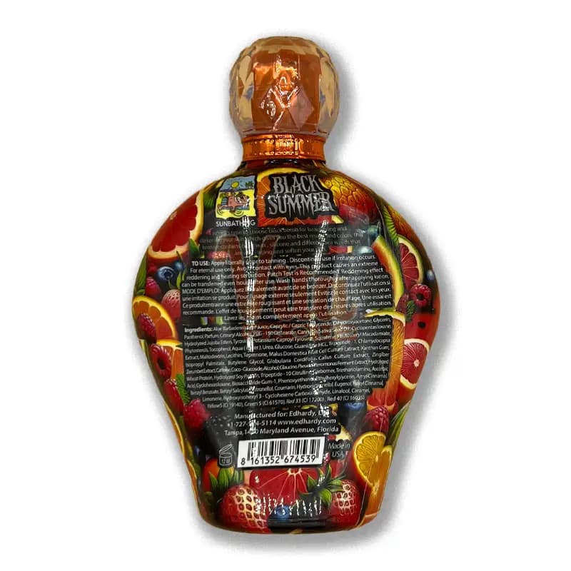 لوسیون سولار ویتامینه Ed Hardy Black Summer حجم 400 میل — تصویر ۳