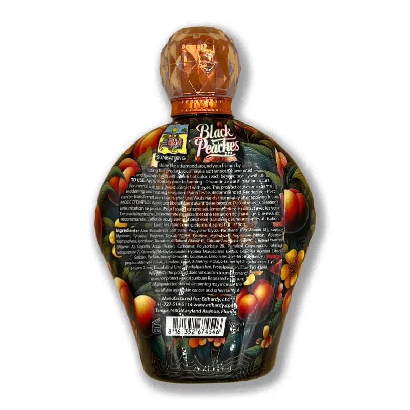 لوسیون سولار ویتامینه Ed Hardy Black Peaches حجم 400 میل — تصویر ۵