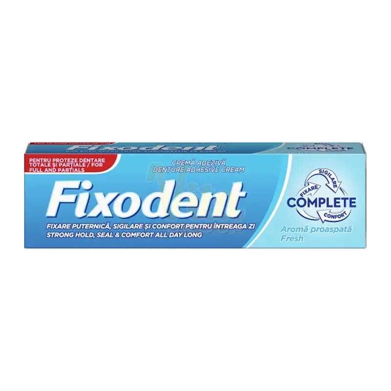 چسب دندان مصنوعی Fixodent Fresh فیکسودنت آبی — تصویر ۵