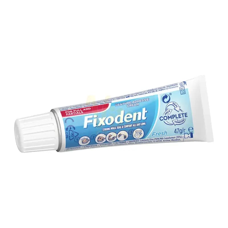چسب دندان مصنوعی Fixodent Fresh فیکسودنت آبی — تصویر ۳