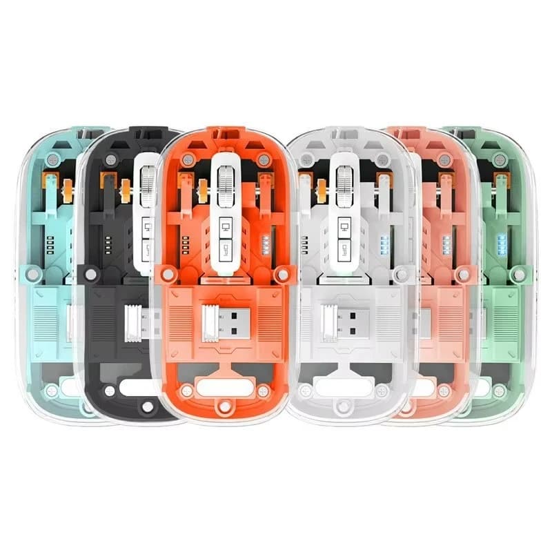 ماوس بی سیم مدل بی صدا شارژی RGB کد MS‑038A — تصویر ۹
