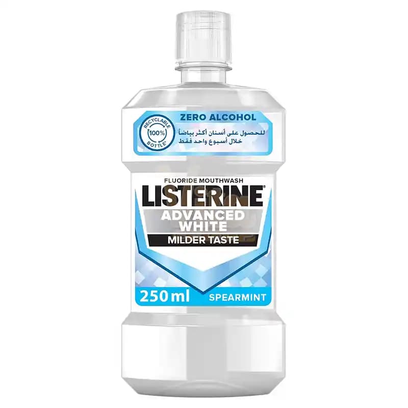 دهان شویه لیسترین سفید کننده Advanced White حجم 250 میل