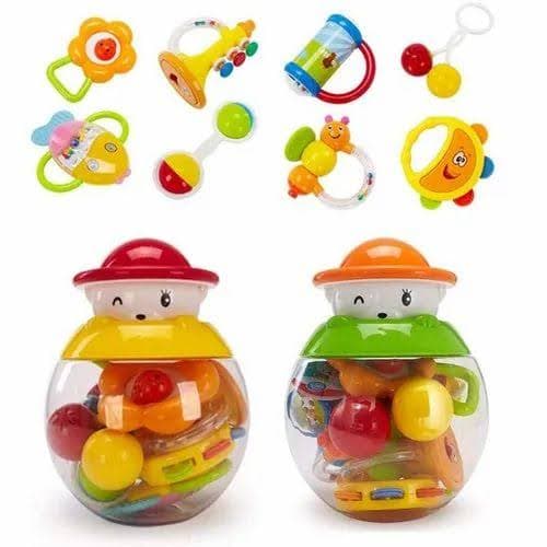 پک جغجغه 8 عددی نوزاد دلقک Biai toys — تصویر ۶
