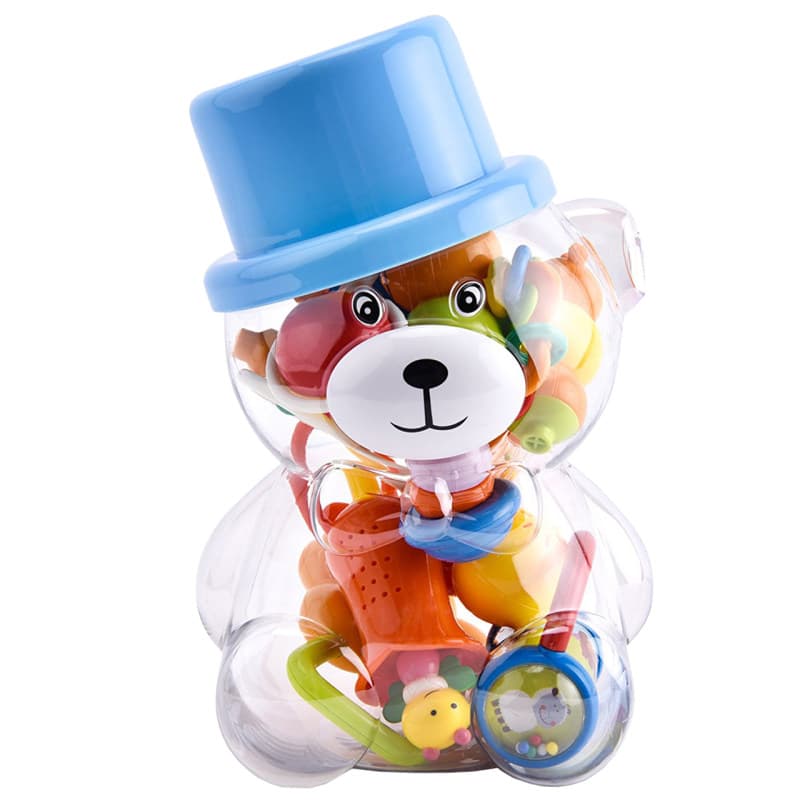 پک جغجغه 10 عددی نوزاد خرس کلاه کج Biai toys — تصویر ۶