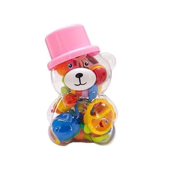 پک جغجغه 10 عددی نوزاد خرس کلاه کج Biai toys — تصویر ۷