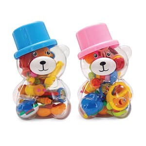 پک جغجغه 10 عددی نوزاد خرس کلاه کج Biai toys — تصویر ۵