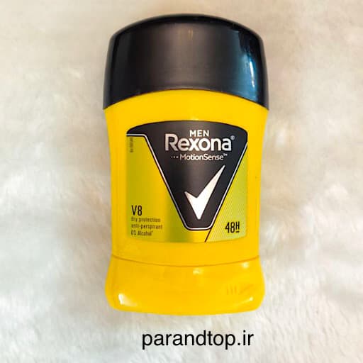 مام رکسونا صابونی مردانه زرد استیک ضد تعریق مدل Rexona Anti perspirant V8 (اصلی)40 گرم