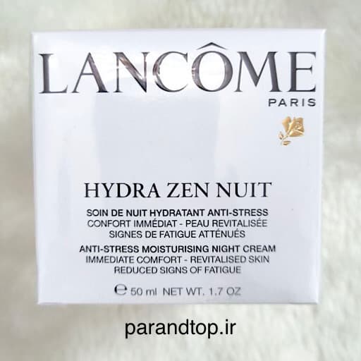 کرم شب هیدرا زن لانکوم آبرسان و ضد استرس حجم 50ML Lancome Hydra Zen Nuit(اصلی)