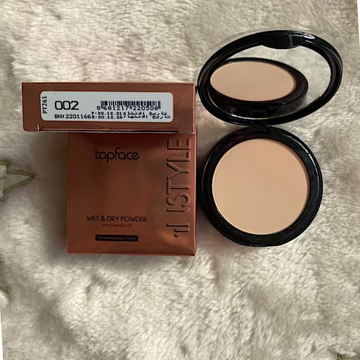 پنکیک تاپ فیس 2 کاره خشک و مرطوب شماره 002 TOPFACE Instyle Wet & Dry Powder — تصویر ۵
