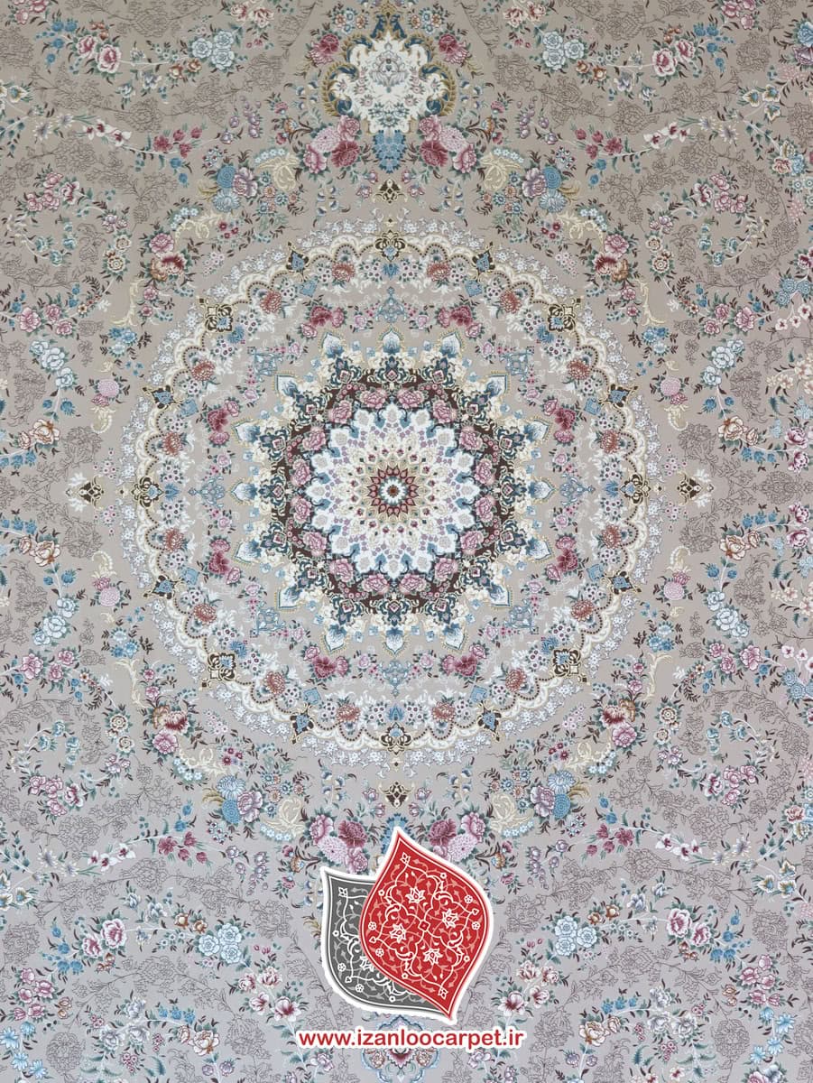 فرش زمرد مشهد 1500 شانه تراکم 4500 کد 55006 کاهگلی تمام نخ اکریلیک — تصویر ۱۰