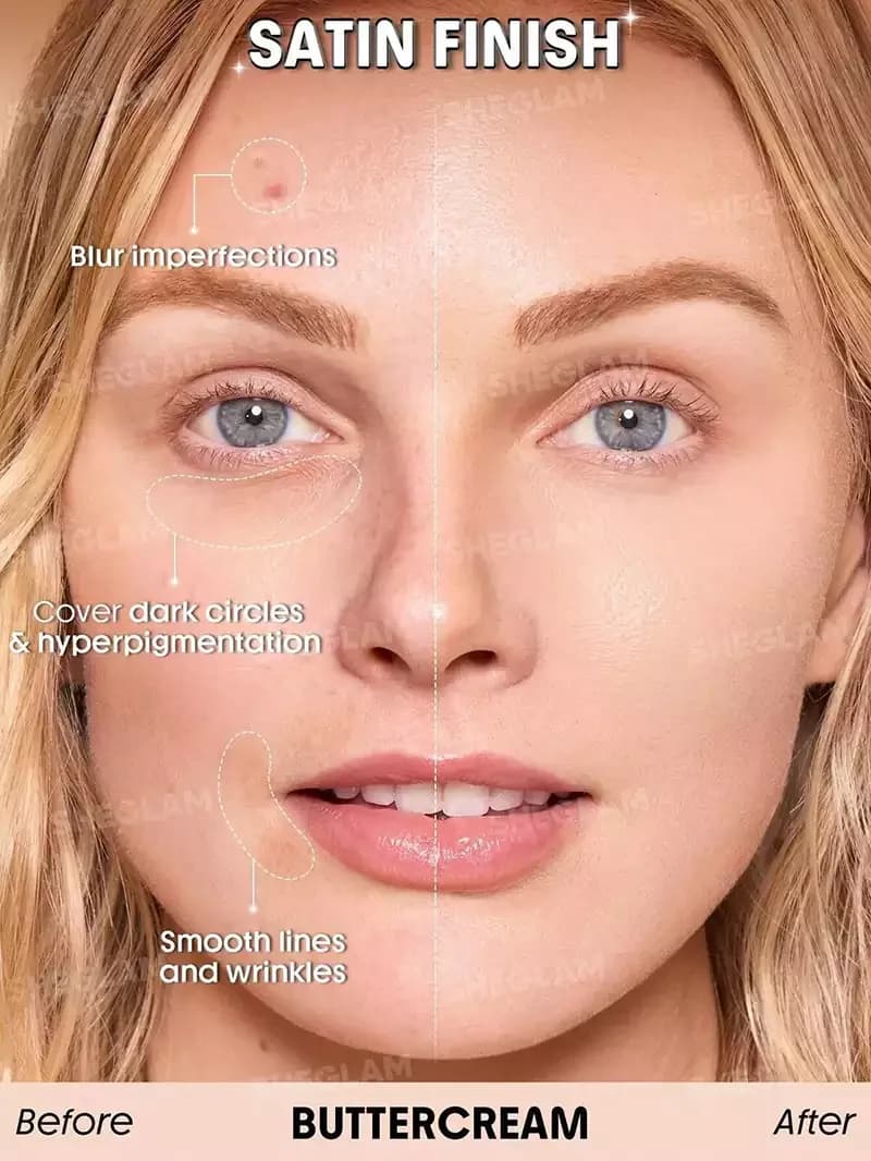 کرم پودر شیگلم مدل Skin Sync رنگ butter cream — تصویر ۳