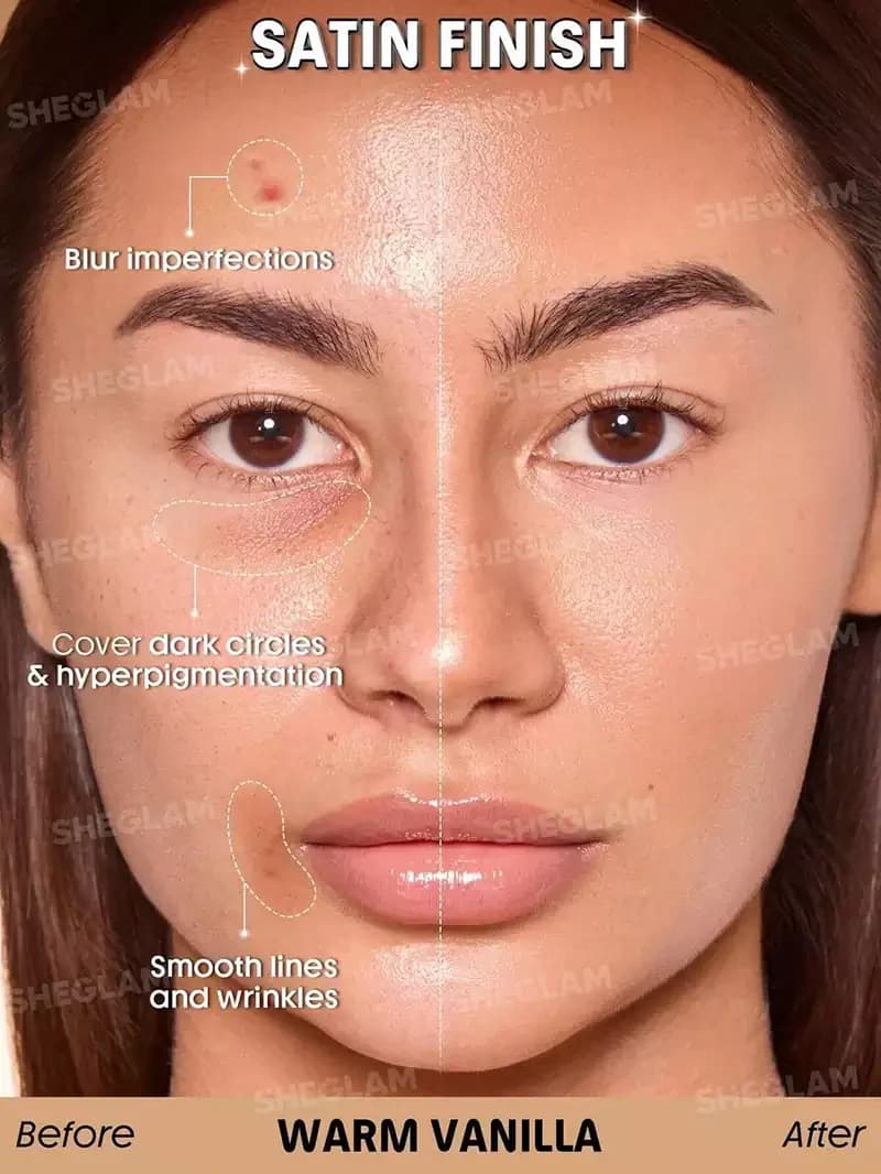 کرم پودر شیگلم مدل Skin Sync رنگ warm vanilla — تصویر ۳