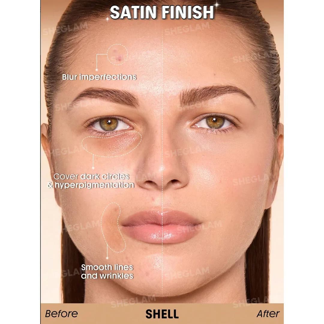 کرم پودر شیگلم مدل Skin Sync رنگ shell — تصویر ۸