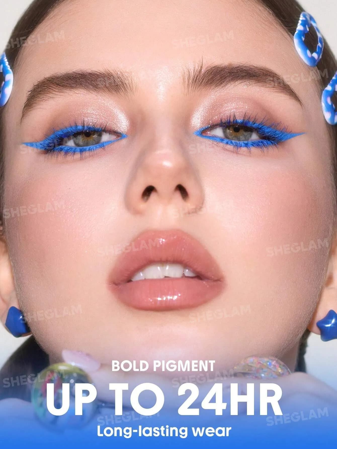 خط چشم ژلی شیگلم مدل Boldline Longwear رنگ آبی Azure Blue — تصویر ۱۰