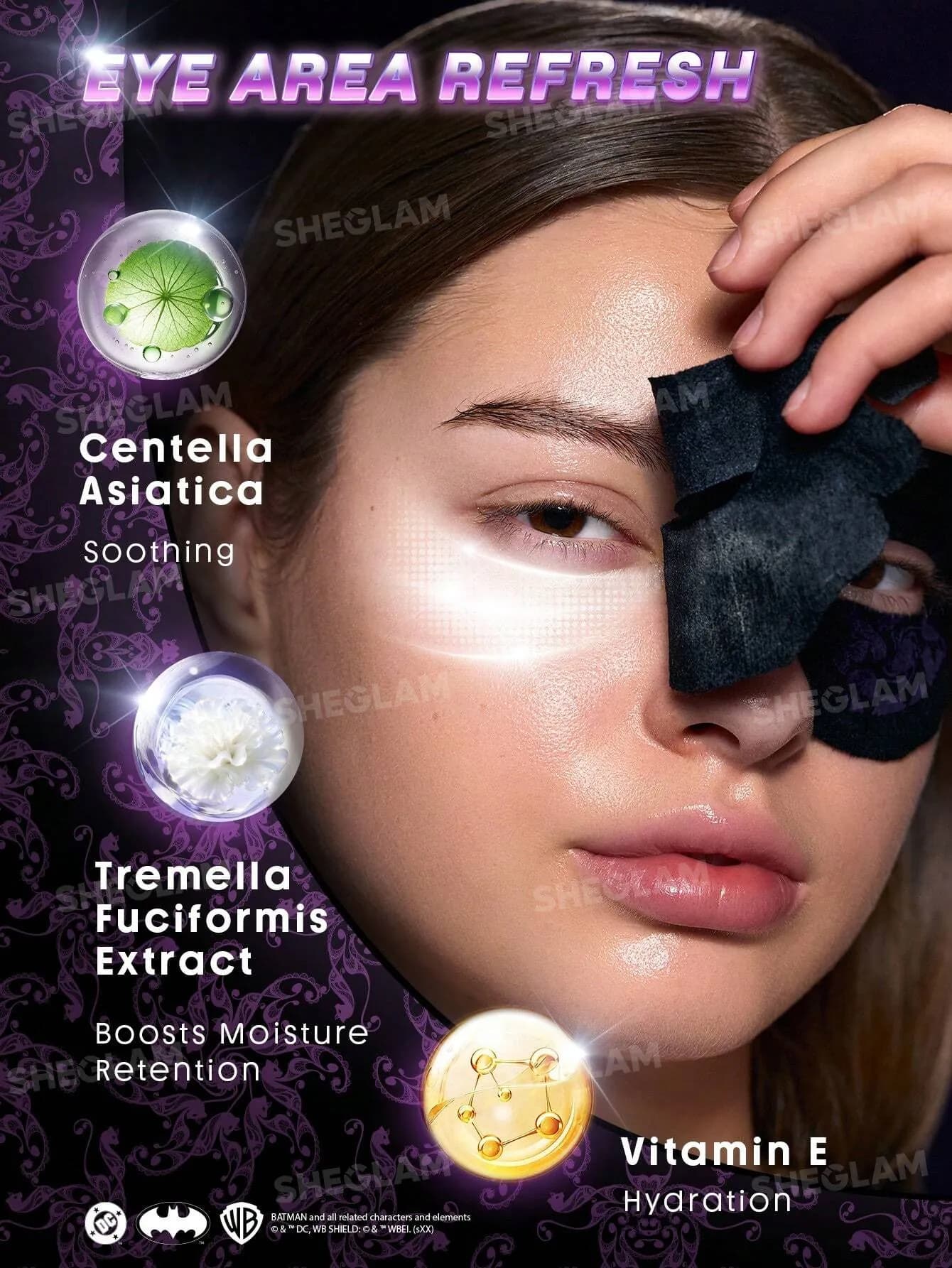 ماسک دور چشم آبرسان شیگلم مدل Cat Woman Midnight Veil بسته ده عددی — تصویر ۵