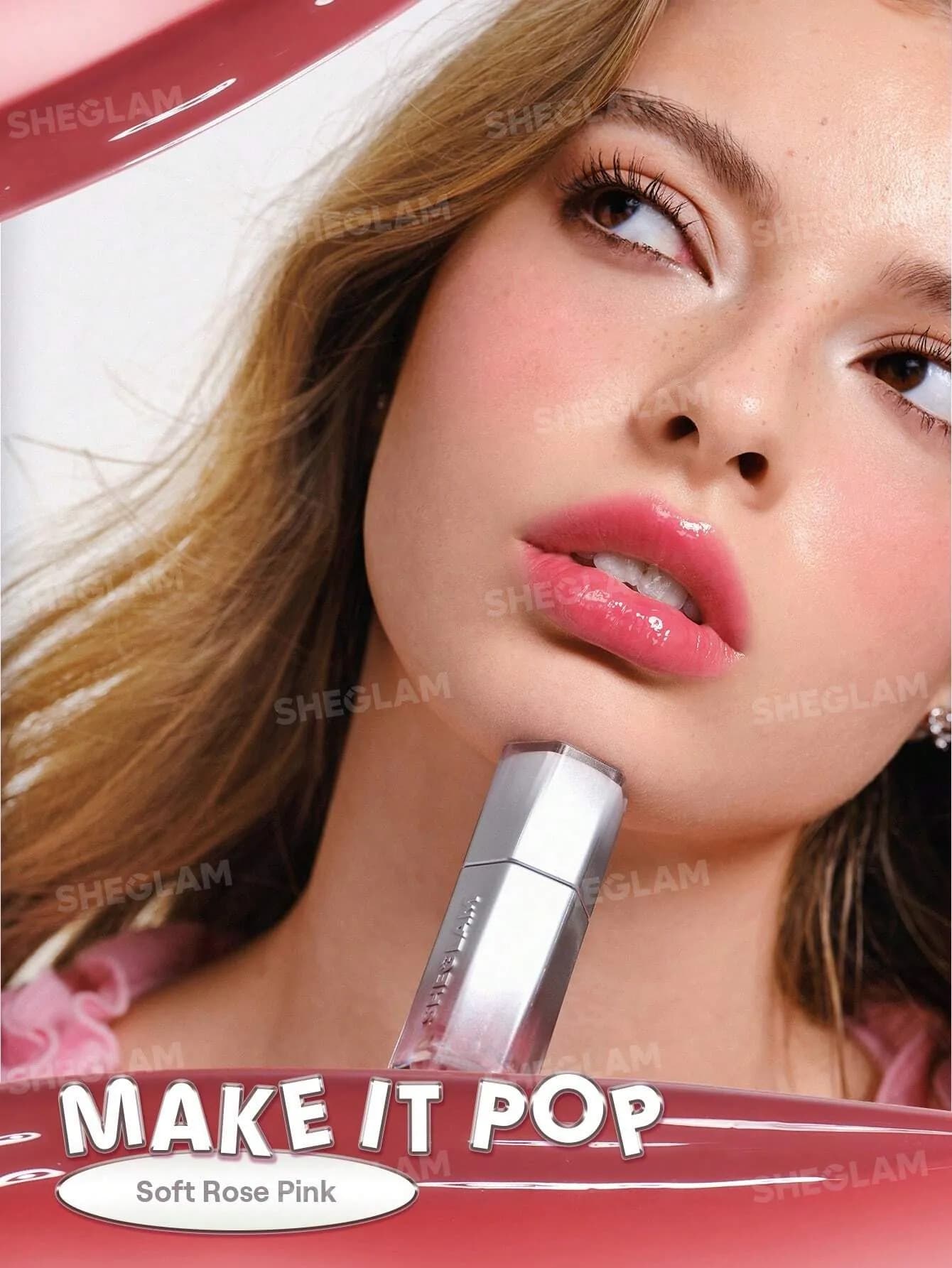 لیپ گلاس آینه ای مدل Glass Lock Air Gloss رنگ Make It Pop — تصویر ۵