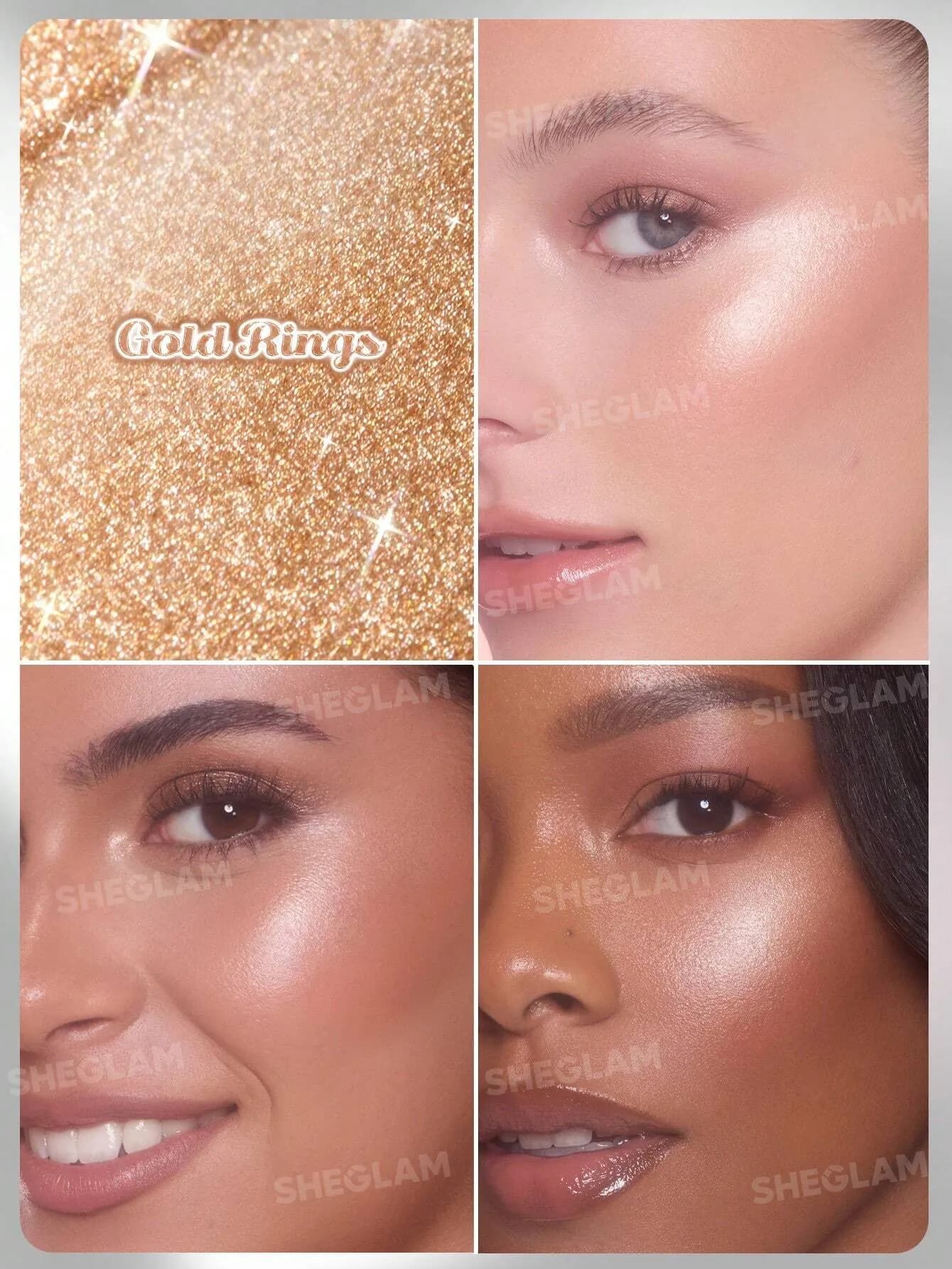 هایلایتر استیکی شیگلم مدل کره ای Buttery Bling رنگ Gold Rings — تصویر ۹
