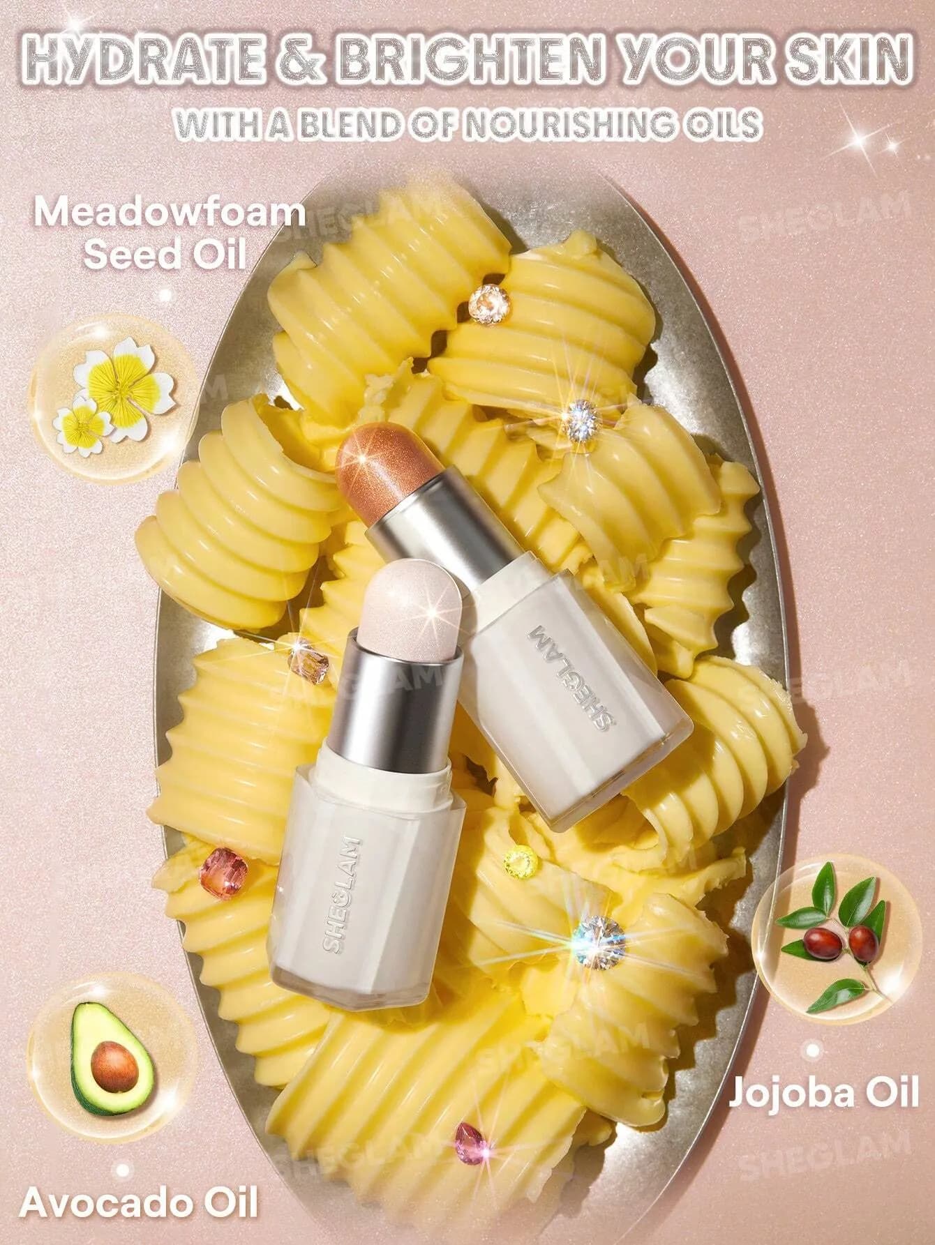 هایلایتر استیکی شیگلم مدل کره ای Buttery Bling رنگ Vanilla Frost — تصویر ۶