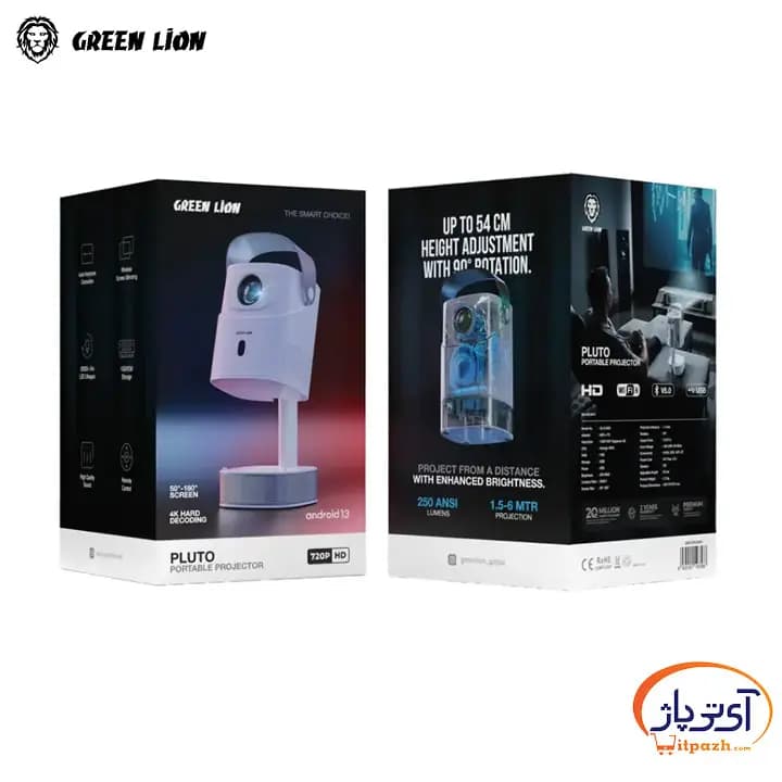 ویدئو پروژکتور قابل حمل گرین لاین Pluto 4K — تصویر ۳